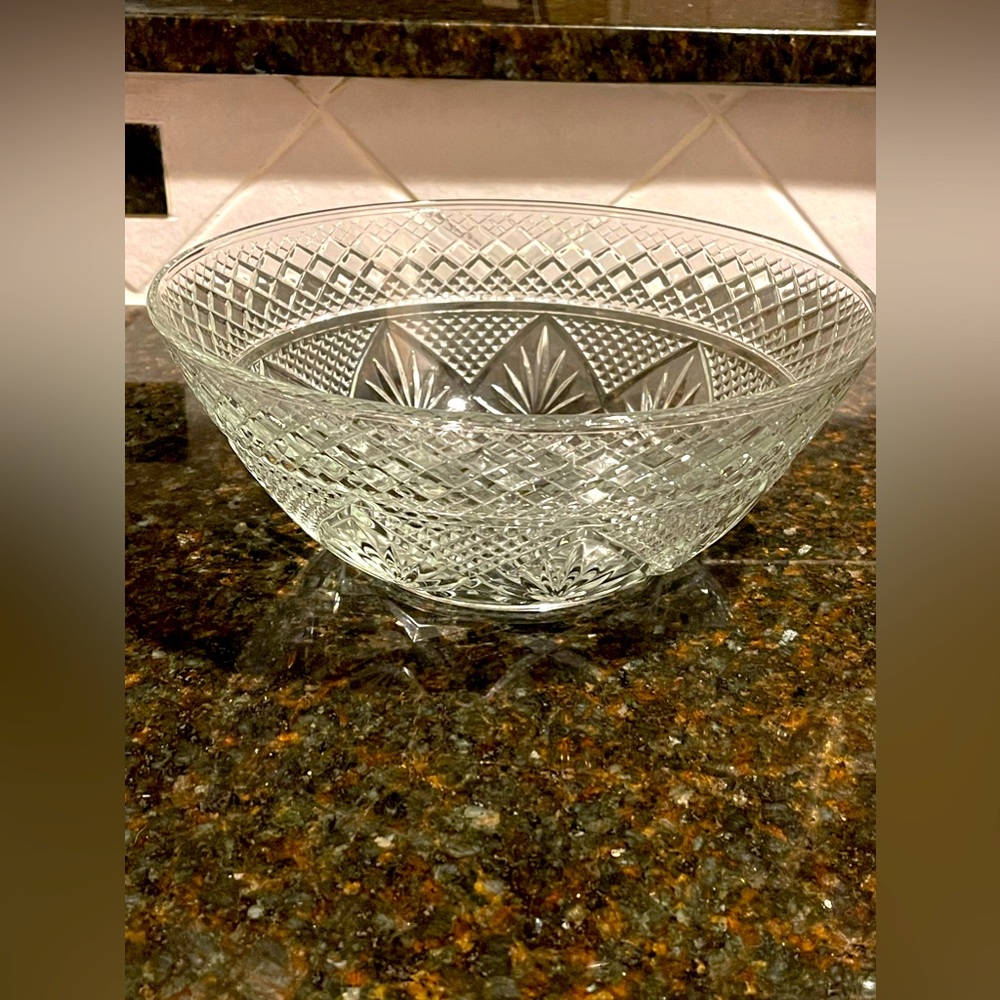Cristal D'Arques Durand Luminarc France, Clear SALAD FRUIT Serving Bowl 10” x 4”